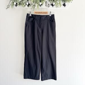 Womens Lululemon Black Wide Leg Crop Pants 28 SB